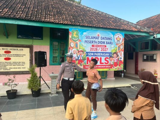 Polisi Sahabat Anak, Satlantas Polresta Sumenep Tanamkan Budaya Tertib Lalu Lintas di SDN Paberasan I