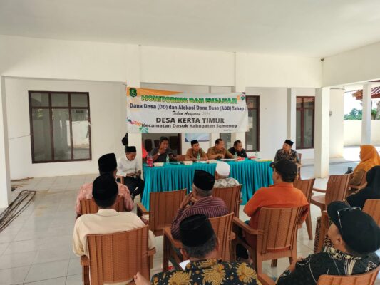 Sekcam Dasuk Hadiri Monitoring dan Evaluasi DD-ADD di Desa Kerta Timur dan Nyapar