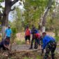 Yonif TP 931/KJ Gelar Karya Bhakti Pelebaran Jalan di Kalianget Barat