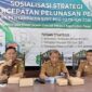 Bapenda Sumenep Sosialisasi Strategi Percepatan Pelunasan PBB di Aula Pendopo Kecamatan Saronggi, Selasa (21/07/2026)