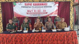 Rakor HUT RI Ke-81 Jadi Momentum Perkuat Kebersamaan, Camat Baru Manding Ajak Semua Pihak Bersinergi Demi Suksesnya Perayaan Kemerdekaan
