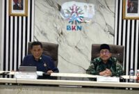 Wabup Sumenep KH Imam Hasyim SH MH Bersama Deputi Bidang Pembinaan Penyelenggaraan Manajemen ASN BKN RI Dr. Herman MSI 