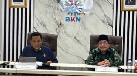 Wabup Sumenep KH Imam Hasyim SH MH Bersama Deputi Bidang Pembinaan Penyelenggaraan Manajemen ASN BKN RI Dr. Herman MSI 