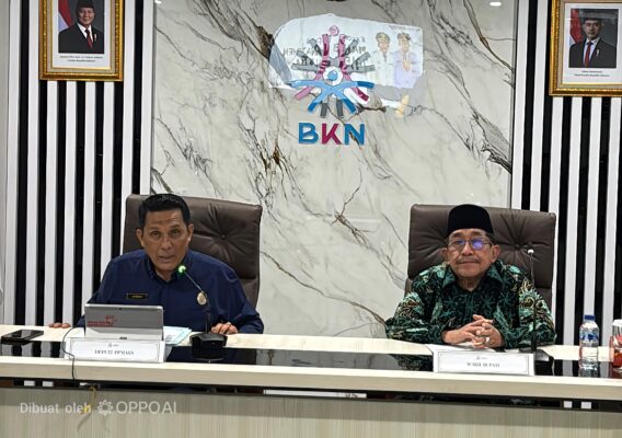 Wabup Sumenep KH Imam Hasyim SH MH Bersama Deputi Bidang Pembinaan Penyelenggaraan Manajemen ASN BKN RI Dr. Herman MSI 