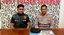 Kapolsek Sapeken IPTU Wijono Aris Sasongko, S.H., Bersama BB Yang Berhasil Diamankan 