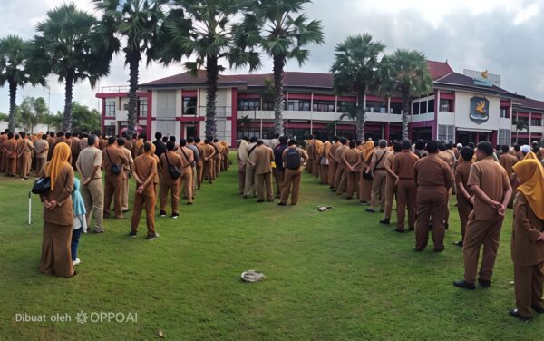 Suasana Apel Gabungan Bersama di Halaman Kantor Pemkab Sumenep, Senin (27/07/2026)