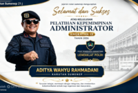 Karutan Sumenep Aditya Wahyu Rahmadani Lulus Pelatihan Kepemimpinan Administrator Angkatan IX Lemdiklat Polri