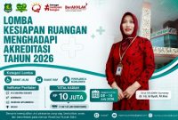 Direktur RSUD dr. H. Moh. Anwar Sumenep, dr. Erliyati, M.Kes, pada flyer lomba kesiapan ruangan menghadapi akreditasi tahun 2026. ©okedaily jatim