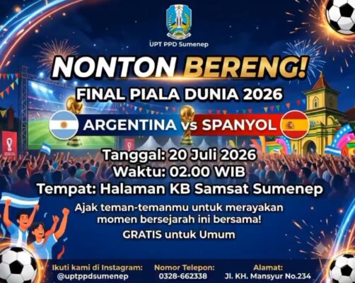 UPT PPD Sumenep Hadirkan Nobar Final Piala Dunia 2026, Siap Satukan Euforia Warga