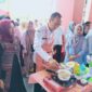 Kepala Bapenda Sumenep Ferdiansyah Tetrajaya SH Saat Lomba Masak Mie Goreng Antar Pimpinan OPD di HUT RI ke-81 Pemkab Sumenep, Rabu (05/08/2026)