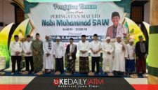 Wakil Komandan Batalyon (Wadan Yonif). Para prajurit mengikuti Peringatan Maulid Nabi Muhammad SAW di Masjid Jamik Sumenep, Selasa (25/08/2026)