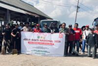 Yonif TP 931/KJ dan Ratusan Warga Bergerak, Kerja Bakti Nasional Hidupkan Semangat Indonesia ASRI di Sumenep