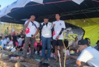 Ketua DPD Partai Solidaritas Indonesia (PSI) Sumenep R. Ach. Djoni Tunaidy hadir bersama Ketua DPC PSI Kecamatan Lenteng dalam kegiatan Ngonjhuk Lajangan Abhereng 