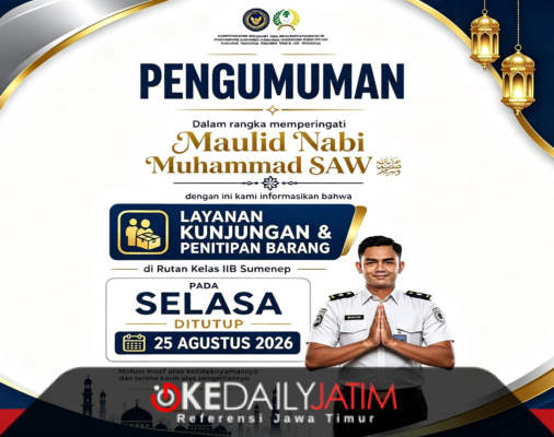 Peringati Maulid Nabi, Rutan Kelas IIB Sumenep Tutup Operasional Sementara