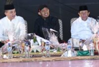 Bupati Fauzi di Dampingi Wabup KH Imam Hasyim dan Kapolresta Kombes Pol Ariek Indra Sentanu di acara Malam Tasyakuran HUT RI ke 81