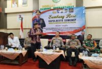 Suasana Sambung ROSO Kapolresta Kombes Pol Ariek Indra Sentanu di Kecamatan Ganding Sumenep, Jum'at (28/08/2026)