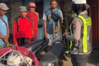 Polantas Menyapa Pengemudi Bentor di Pelabuhan Kalianget, Edukasi Keselamatan Dikedepankan