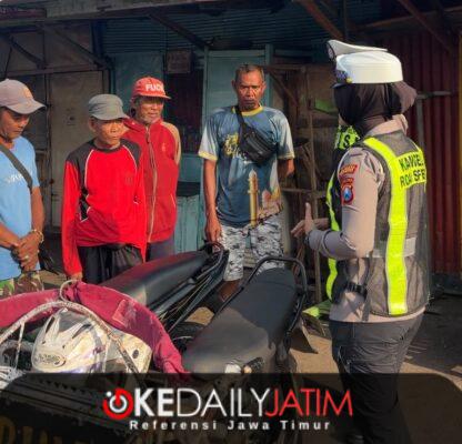 Polantas Menyapa Pengemudi Bentor di Pelabuhan Kalianget, Edukasi Keselamatan Dikedepankan