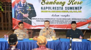 Kapolresta Sumenep Kombes Pol Ariek Indra Sentanu Buka Sambung Roso, 14 Kades Diajak Bersama Jaga Saronggi