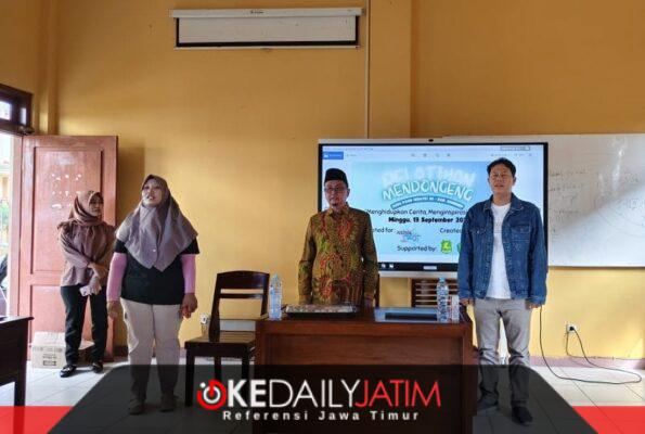 Kabid GTK Disdik Akhmad Fairusi dan Ketua Rumah Cerita Okara Sumenep, Avan Fathurrahman,