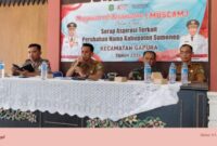PLT Camat Gapura Darto Santoso SAN Bersama Forkopimka Di Acara Muscam Serap Aspirasi