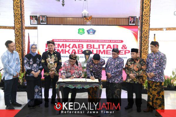 Bupati Fauzi Teken MoU Sumenep-Blitar, Bidik Kolaborasi Pertanian hingga Kelautan