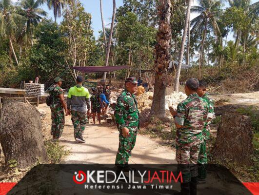 Dandim Sumenep Blusukan Cek Jembatan Bakti TNI AD, Begini Progresnya