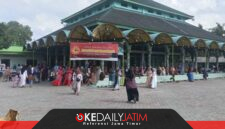 Suasana Pemberangkatan Jamaah Umrah Nurul Aisyah di Masjid At-Taqwa Parsanga Sumenep, Sabtu (12/09/2026)