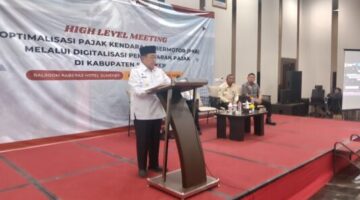 Wabup Sumenep KH Imam Hasyim di Kegiatan HLM Optimalisasi PKB Melalui Digitalisasi Pembayaran Pajak di Ballroom Kaberaz Hotel, Rabu (23/09/2026)