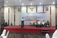 Kepala Bapenda Sumenep Ferdiansyah Tetrajaya SH di HLM optimalisasi Pajak Kendaraan Bermotor (PKB) melalui digitalisasi pembayaran Pajak di Ballroom Kaberaz Hotel, Rabu (23/09/2026)