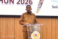 Bupati Sumenep Dr H Achmad Fauzi Wongsojudo SH MH di Rakerkab KONI Sumenep di Hotel MYZE, Selasa (01/09/2026)