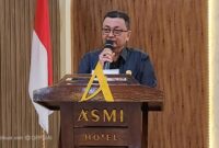Kabid GTK Disdik Sumenep Akhmad Fairusi, S.Pd., M.AP.,  di acara Pembukaan Bimbingan Teknis Layanan Sekolah Inklusi bagi guru di Hotel Azmi, Selasa (1/9/2026)