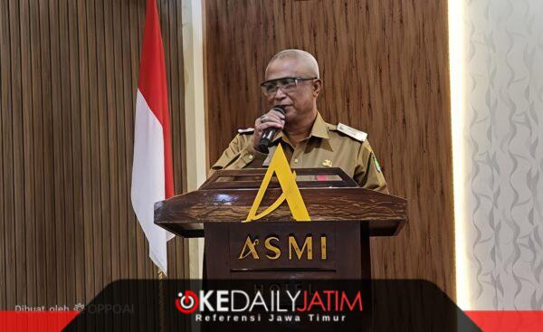 Kepala Dinas Pendidikan Kabupaten Sumenep H. Moh. Iksan, Spd, MT Di Acara membuka Bimtek Layanan Sekolah Inklusif Tahun 2026 di Hotel Azmi, Selasa (01/09/2026)