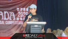 Kepala Cabang Dinas Pendidikan Wilayah Kabupaten Sumenep, Dr. Rusly, S.Pd., M.Pd., Saat Memberikan Sambutan di CFC di Lapangan SMAN 2 Sumenep