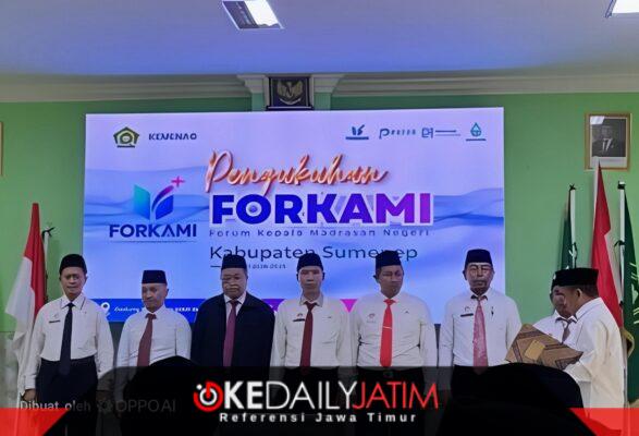 FORKAMI Dikukuhkan, Kemenag Sumenep Dorong Madrasah Perkuat Integritas