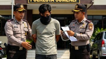 Ilustrasi AI Penangkapan Pelaku Pencabulan Oleh Polisi