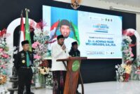 Bupati Sumenep Dr H Achmad Fauzi Wongsojudo SH MH di Acara Kick Off Hari Santri 2026 PCNU Sumenep di Aula Al-Ikhlas Kantor Kementerian Agama (Kemenag) Sumenep, Kamis (1/10/2026)