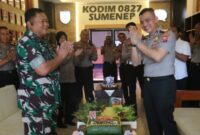 HUT ke-81 TNI, Kapolresta Sumenep Beri Kejutan untuk Dandim 0827