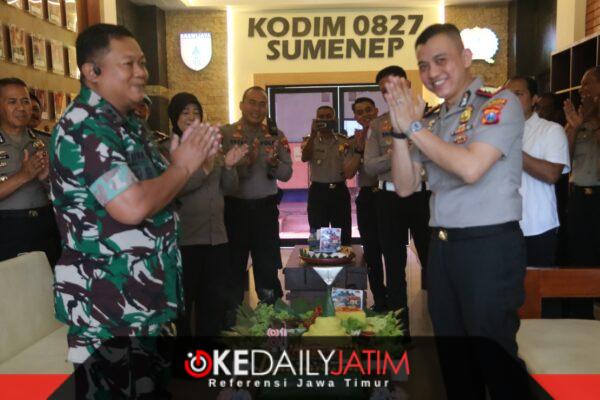 HUT ke-81 TNI, Kapolresta Sumenep Beri Kejutan untuk Dandim 0827