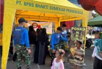 Yonif TP 931/KJ Bersama Dinkes Sumenep Gelar Bansos dan Pemeriksaan Kesehatan Gratis di Taman Bunga