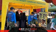 Yonif TP 931/KJ Bersama Dinkes Sumenep Gelar Bansos dan Pemeriksaan Kesehatan Gratis di Taman Bunga