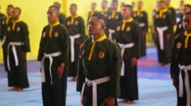 Asah Ketangguhan Prajurit, Yonif TP 931/KJ Gelar Ujian Pencak Silat Militer