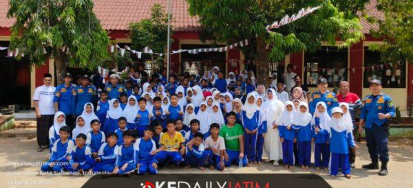 Cegah Risiko Kebakaran Sejak Dini, SDN Pamolokan 2 Sumenep Gandeng Damkar Edukasi Siswa