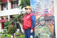 Wabup Sumenep KH Imam Hasyim SH MH Di Upacara Gabungan Pelepasan Atlet ke POPDA Jatim ke-15 Surabaya- Ngawi