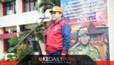 Wabup Sumenep KH Imam Hasyim SH MH Di Upacara Gabungan Pelepasan Atlet ke POPDA Jatim ke-15 Surabaya- Ngawi