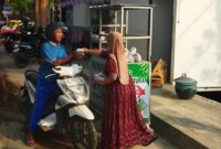 Suasana Penyaluran Nasional Bungturat di Jalan Urip Sumoharjo Desa Pabian, Jum'at (09/10/2026)