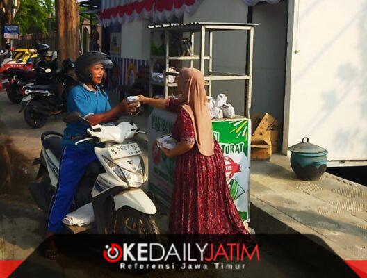 Suasana Penyaluran Nasional Bungturat di Jalan Urip Sumoharjo Desa Pabian, Jum'at (09/10/2026)
