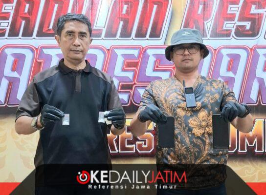 Petugas SatresNarkoba Polresta Sumenep Bersama BB Yang Berhasil Diamankan 
