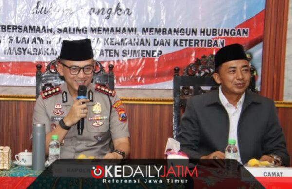 Kapolresta Sumenep Kombes Pol Ariek Indra Sentanu dan Camat Guluk2 Mohammad Halil Rosihan 